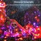 Orange Purple Halloween Lights,Battery Operated 33ft 100 LED Mini String Lights Waterproof Halloween Lights with 8 Modes & Timer Function for Halloween Decorations